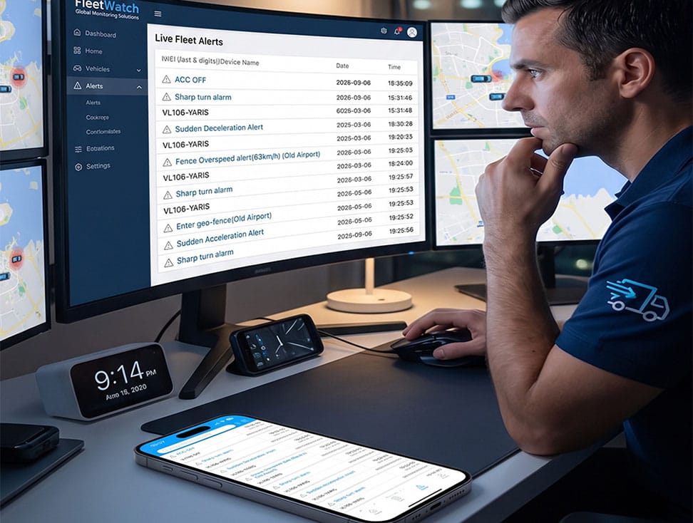 In-vehicle navigation and tracking dashboard on the road